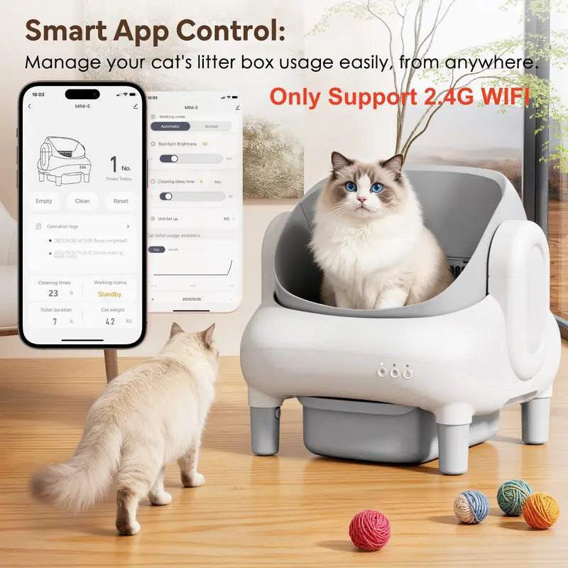Smart Automatic Self-Cleaning Litter Box for Multiple Cats