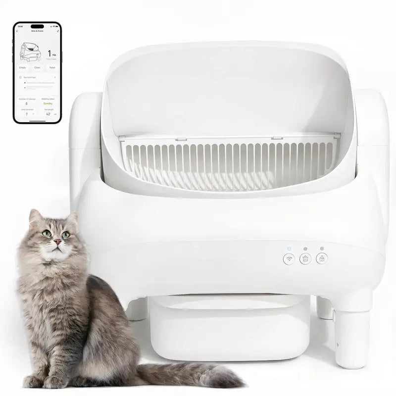 Smart Automatic Self-Cleaning Litter Box for Multiple Cats